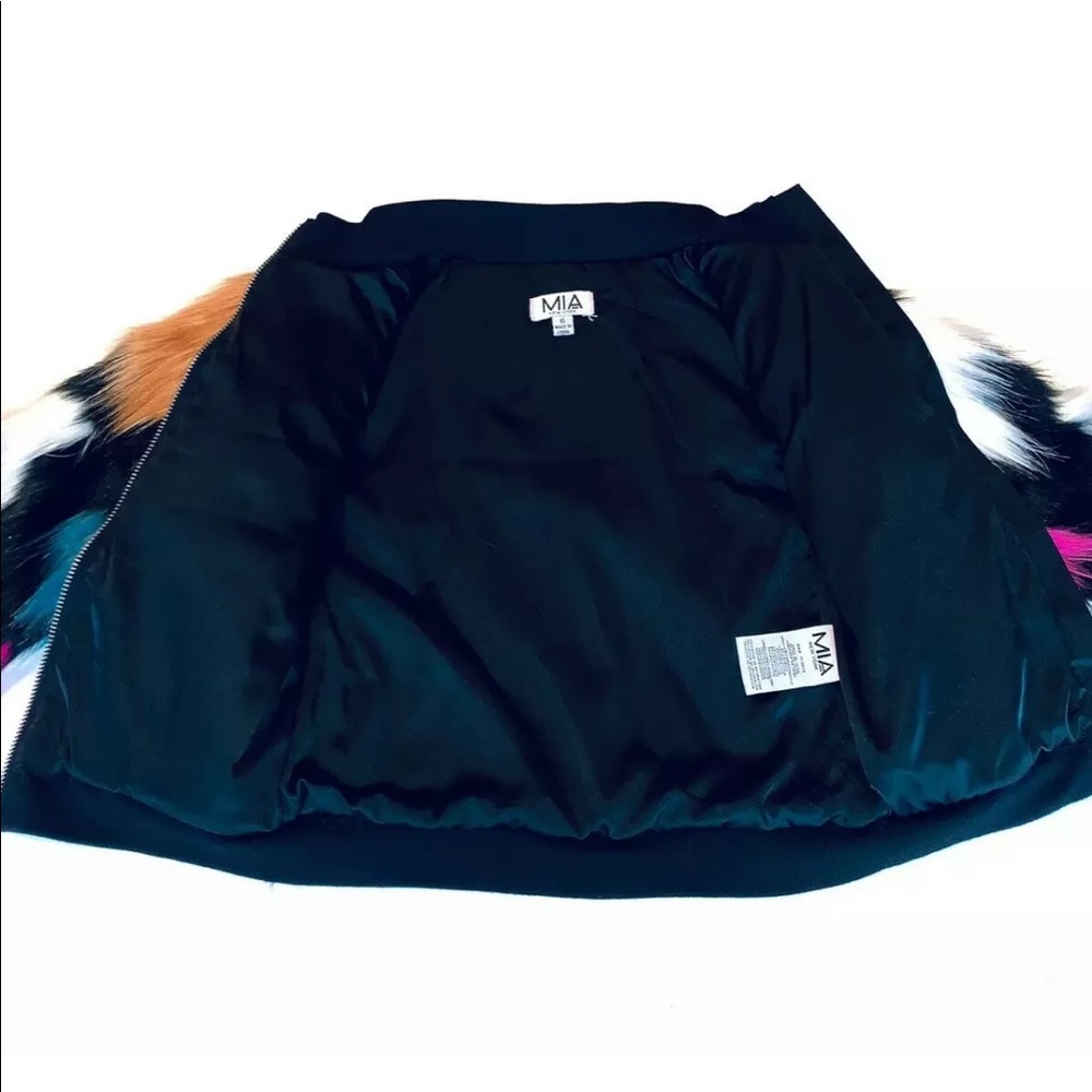 “SOLD” MIA NEW YORK Multi Color Faux Fur Jacket - Picture 3 of 5
